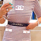 CHANEL TWEED NAVY BLUE BELT