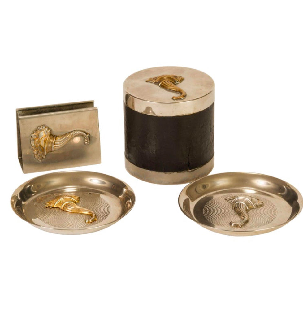 Hermes Rare Desk Set With Cornucopia