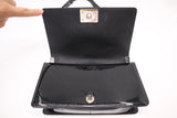 Chanel Old Medium Boy Bag in Black Patent Leather