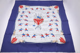 Hermes "Traite des Armes" Carre 90 in Blue Silk