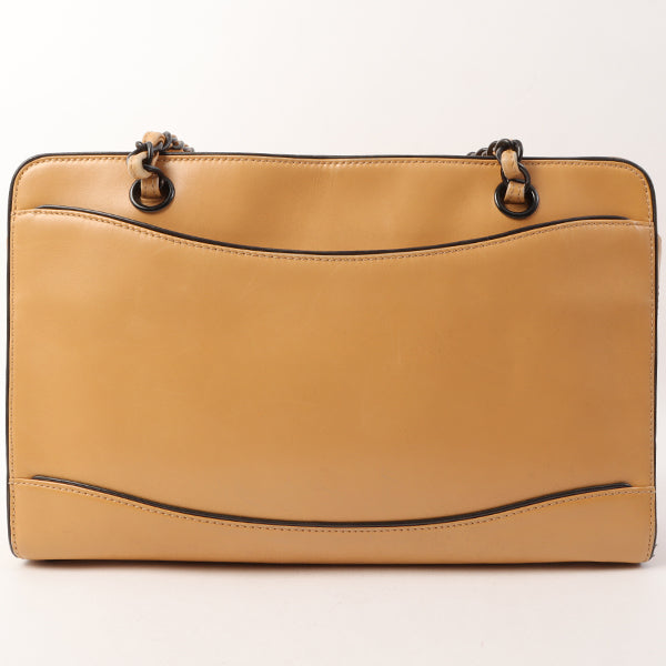 Chanel Around 2000 Made Cc Mark Plate Chain Shoulder Bag Beige
