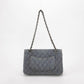 Chanel Classic Flap 2008 Medium Blue Canvas Stripes