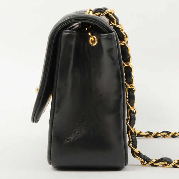 Chanel Around 2000 Made Mademoiselle Stitch Turn-Lock Chain Bag Black