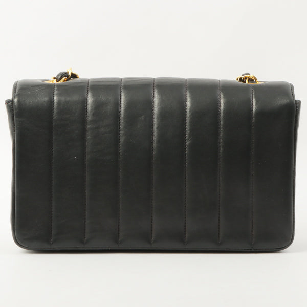 Chanel Around 2000 Made Mademoiselle Stitch Turn-Lock Chain Bag Black