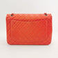 Chanel Classic Flap Maxi Orange Leather Giant CC Logo