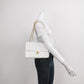 Chanel Classic Flap 1996 White Leather 24k Gold Plated Giant CC Logo