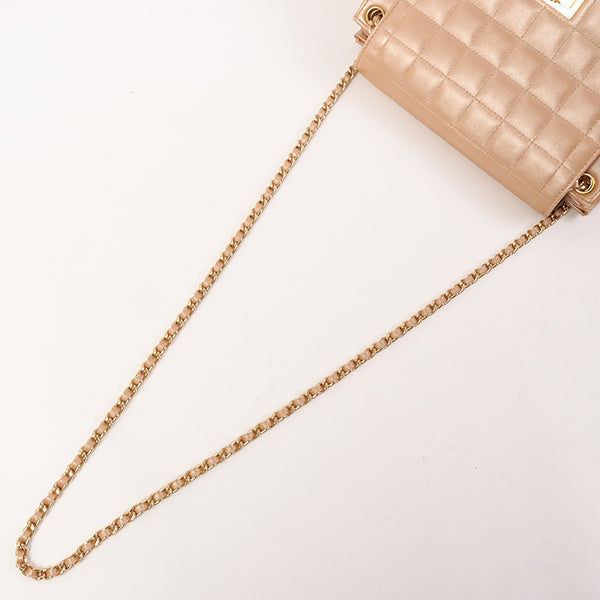 CHANEL Around 2002 Made Chocolate Bar 2.55 Chain Bag Bronze