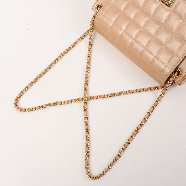 CHANEL Around 2002 Made Chocolate Bar 2.55 Chain Bag Bronze