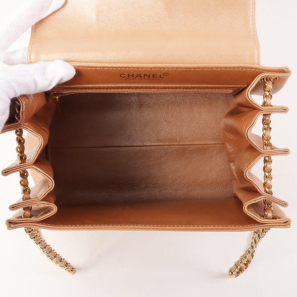 CHANEL Around 2002 Made Chocolate Bar 2.55 Chain Bag Bronze