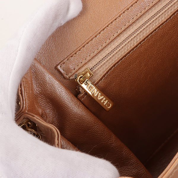 CHANEL Around 2002 Made Chocolate Bar 2.55 Chain Bag Bronze
