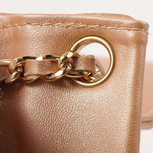CHANEL Around 2002 Made Chocolate Bar 2.55 Chain Bag Bronze