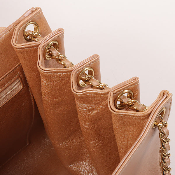CHANEL Around 2002 Made Chocolate Bar 2.55 Chain Bag Bronze