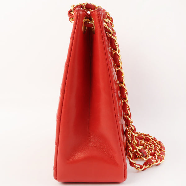 Chanel Around 1995 Made Paris Limited Cc Mark Plate 2Way Chain Bag Red