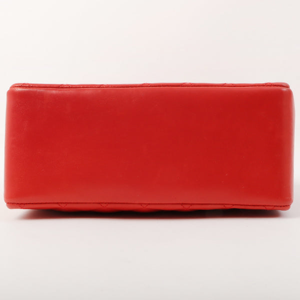 Chanel Around 1995 Made Paris Limited Cc Mark Plate 2Way Chain Bag Red