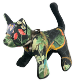 GG Logo Chinoiserie Noir   Silk Scarf Charming Kitten