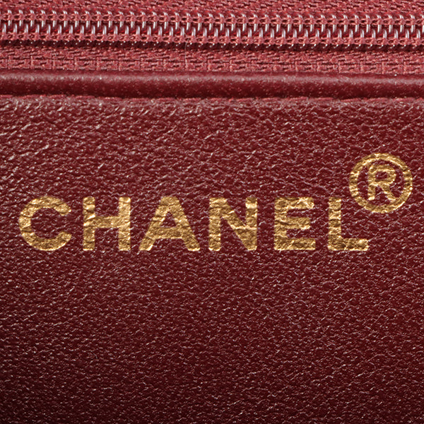 Chanel Around 1998 Made Cc Mark Plate Chain Bag Black