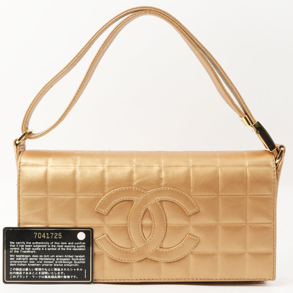 Chanel 2002 Made Big Coco Mark Stitch 2 Way Bag Bronze