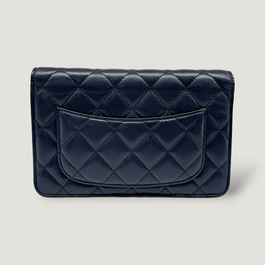 CHANEL WALLET ON CHAIN BAG | NAVY BLUE