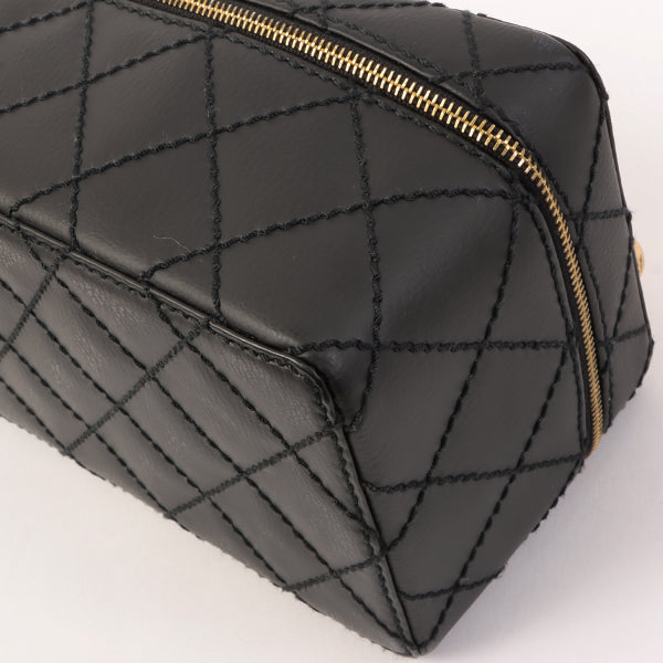Chanel Around 2001 Made Wild Stitch Turn-Lock Vanity Chain Top Handle Bag Black