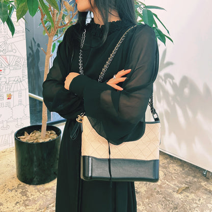 Chanel Beige&Black Gabrielle Hobo Bag TWS