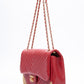 CHANEL Lambskin Rock the Corner Chevron Flap Red Bag
