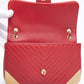 CHANEL Lambskin Rock the Corner Chevron Flap Red Bag
