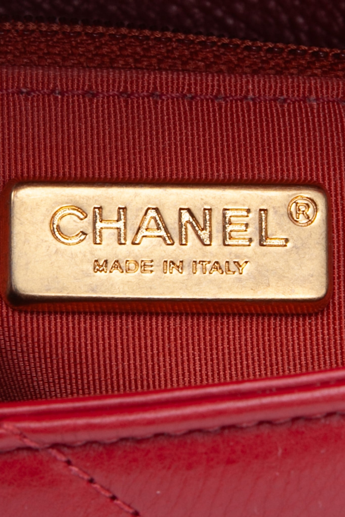 CHANEL Lambskin Rock the Corner Chevron Flap Red Bag