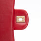 CHANEL Lambskin Rock the Corner Chevron Flap Red Bag