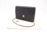 Chanel Medium Single Flap in Black Mattelassé Leather