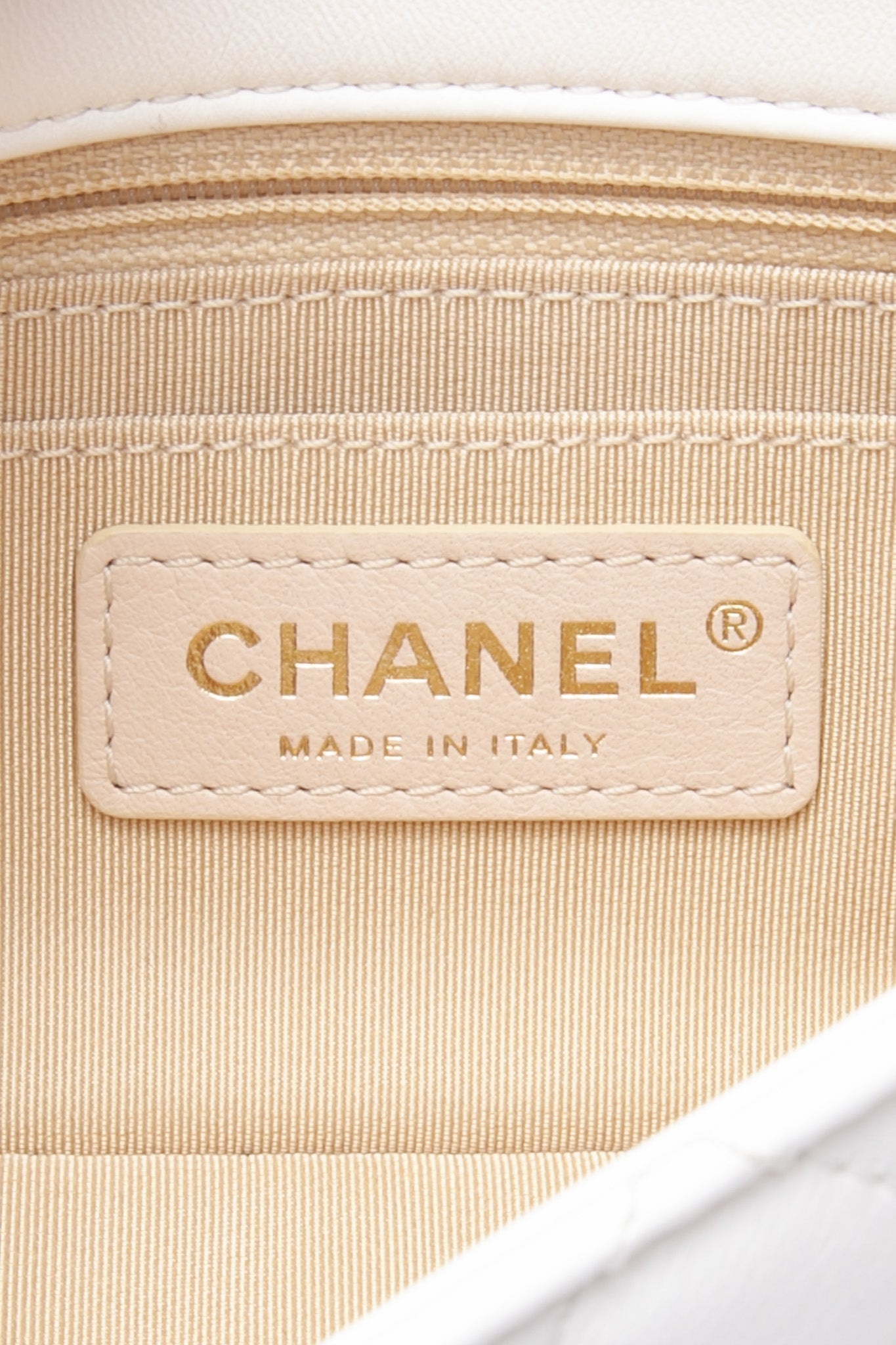 CHANEL Calfskin Quilted Mini Romance Rectangular Flap White