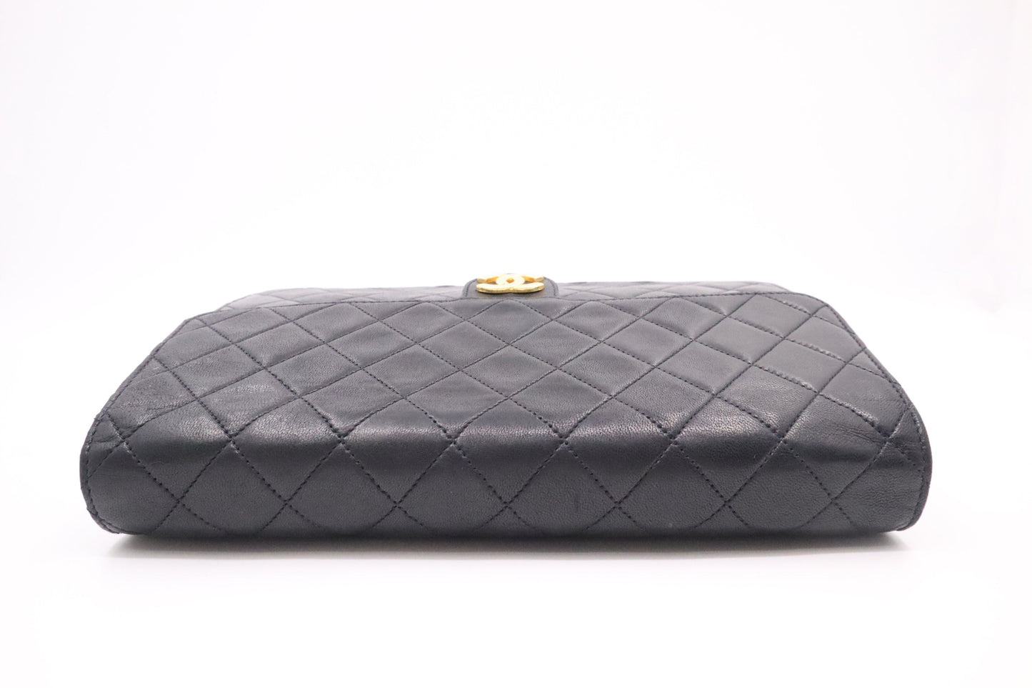 Chanel Medium Single Flap in Black Mattelassé Leather