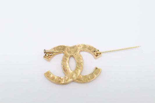 Chanel CC Rhinestone Brooch