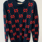 GUCCI ANIMALIUM EMBROIDERY BAT SWEATER