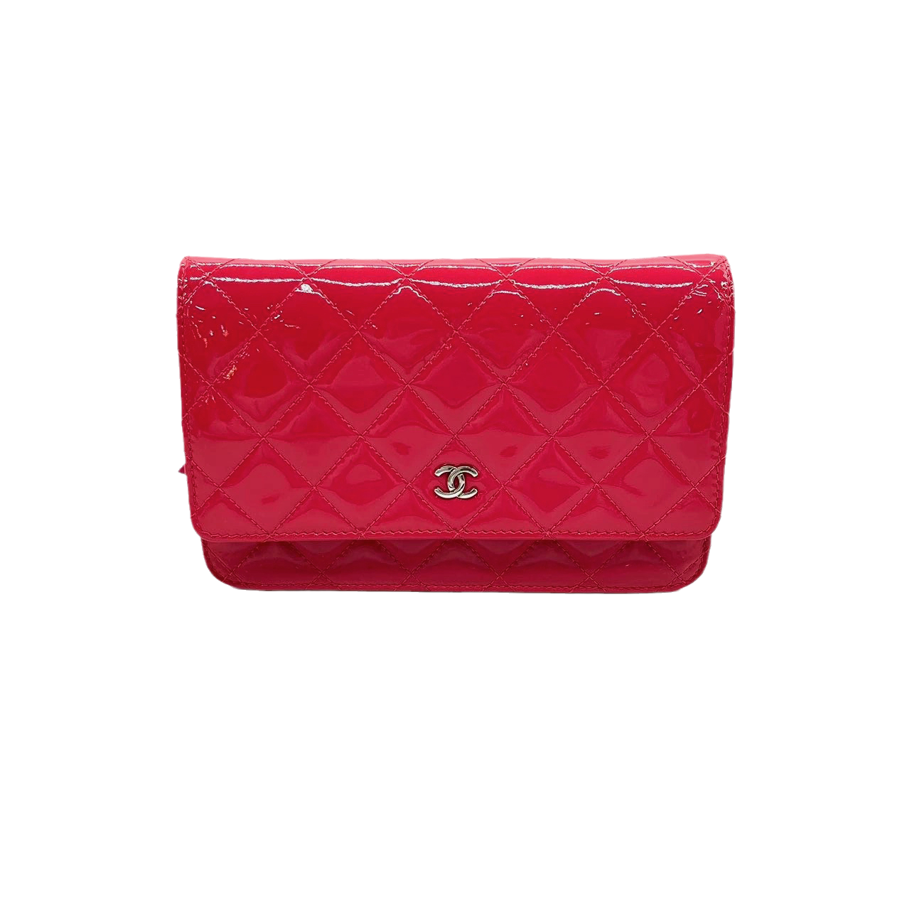 Chanel Classic WOC Wallet on Chain Fuchsia Patent Leather