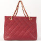 Chanel Around 2000 Made Caviar Skin Cc Mark Stitch Chain Top Handle Bag Pink