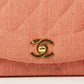 Chanel 1992 Cotton Diana Flap Chain Bag Light Coral