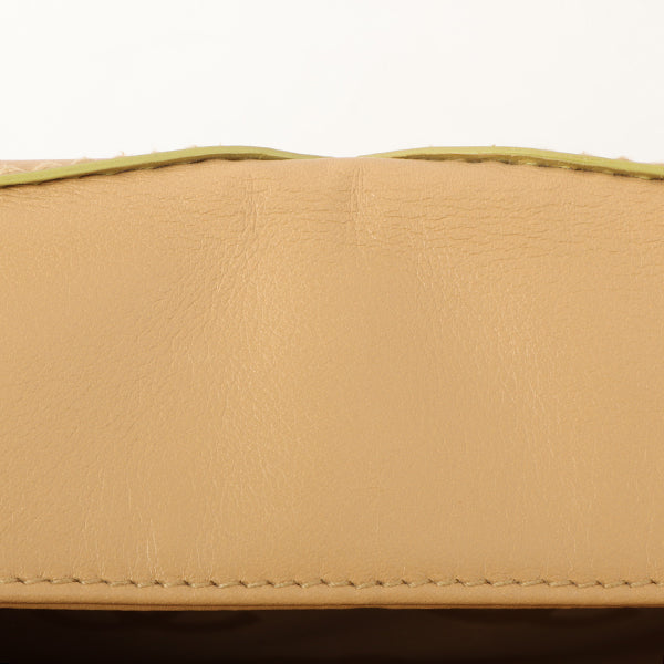 Chanel Around 2004 Made Big Cc Mark Stitch Handbag Beige