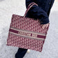 Dior Oblique Large Book Tote Burgundy