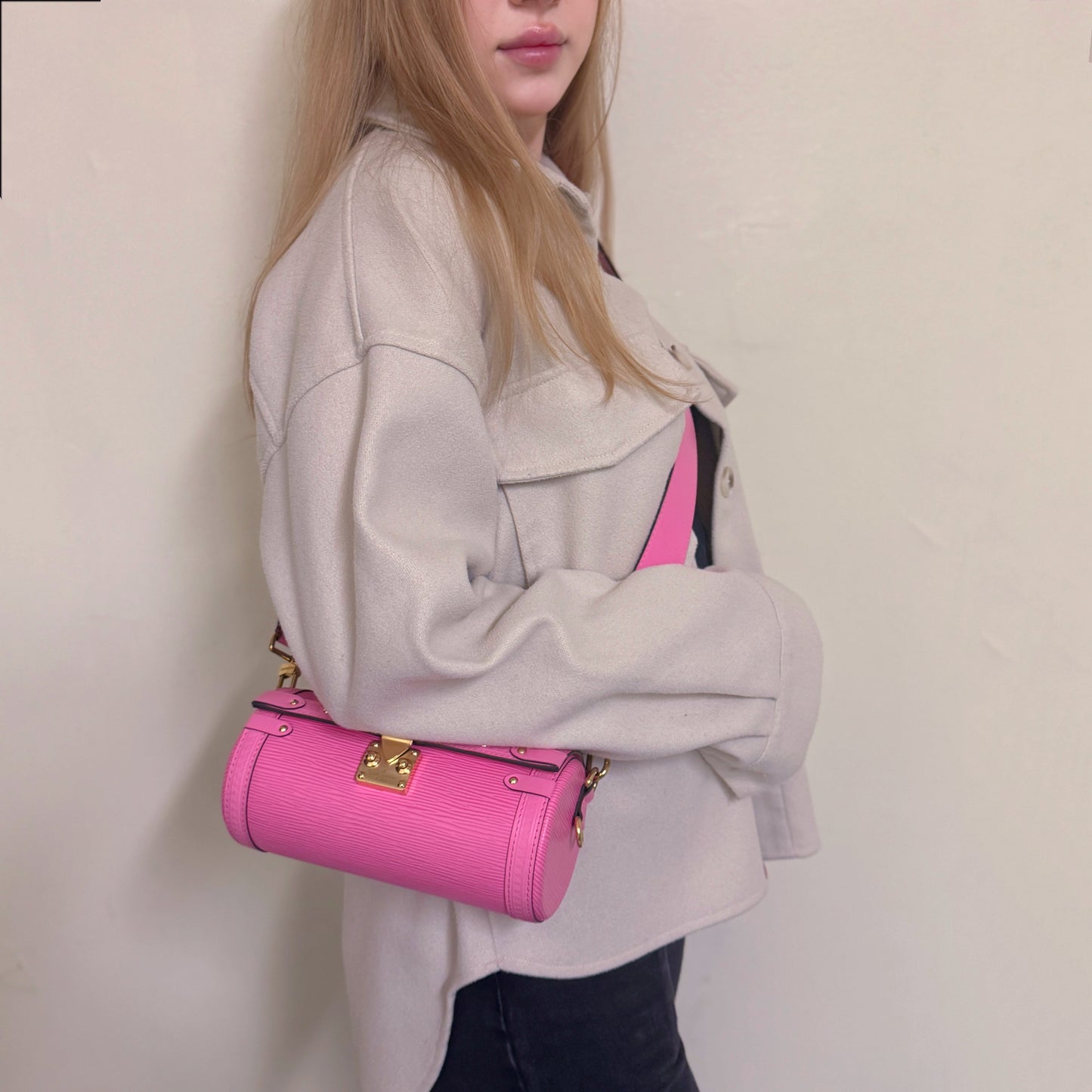 Louis Vuitton Pink EPI Papillon Trunk