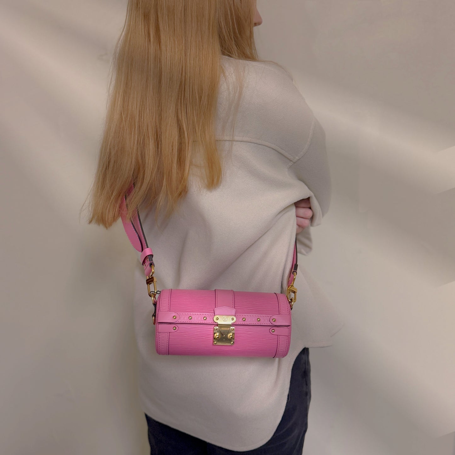 Louis Vuitton Pink EPI Papillon Trunk