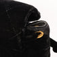 CHANEL Around 1995 Made Double Turn-Lock Velour Backpack Mini Black