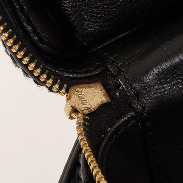 Chanel Around 2001 Made Wild Stitch Turn-Lock Vanity Chain Top Handle Bag Black