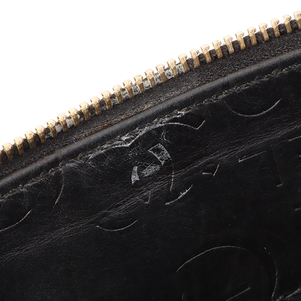 Chanel Around 2002 Made Chocobar Logo Embossed Chain Shoulder Bag Black