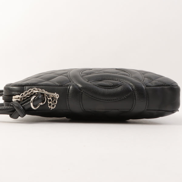 Chanel Around 2005 Made Cambon Shoulder Bag Black