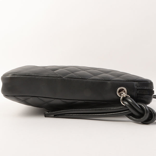 Chanel Around 2005 Made Cambon Shoulder Bag Black