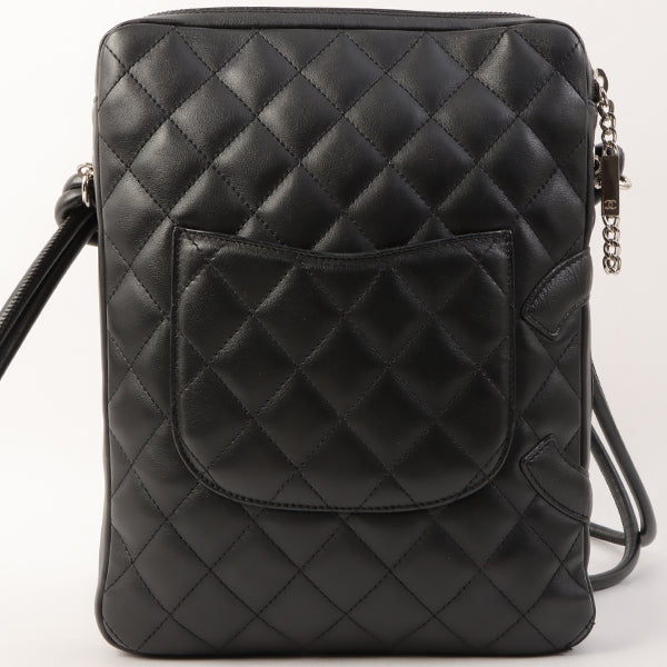 Chanel Around 2005 Made Cambon Shoulder Bag Black