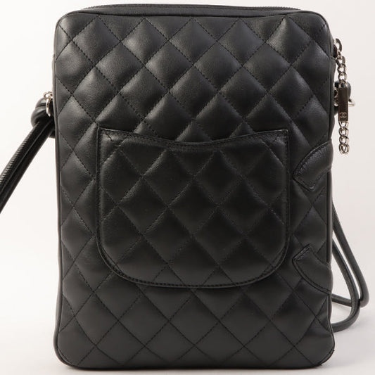 Chanel Around 2005 Made Cambon Shoulder Bag Black