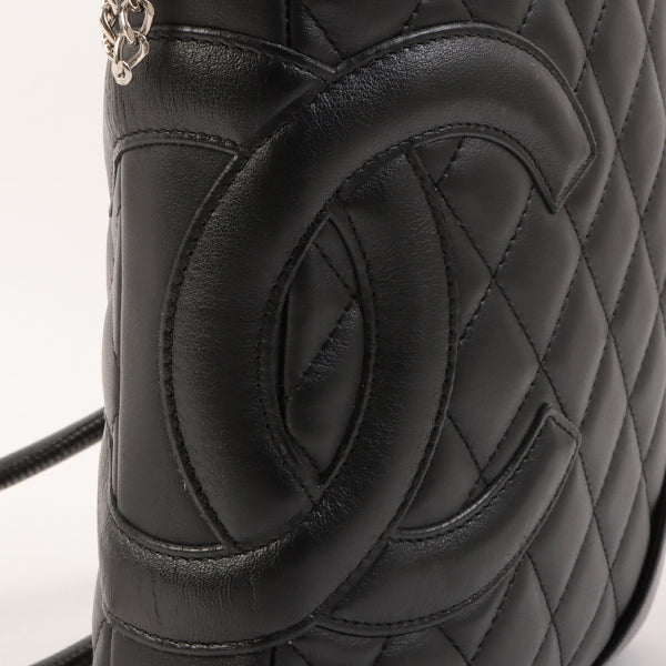 Chanel Around 2005 Made Cambon Shoulder Bag Black