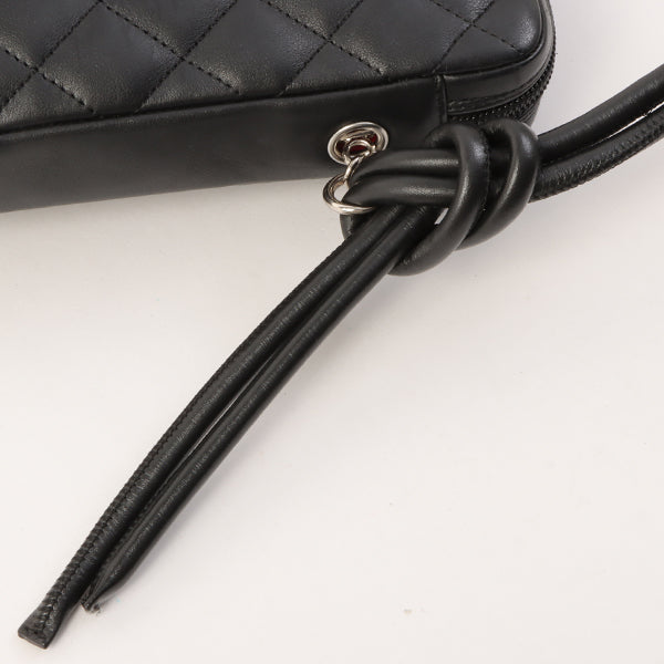 Chanel Around 2005 Made Cambon Shoulder Bag Black