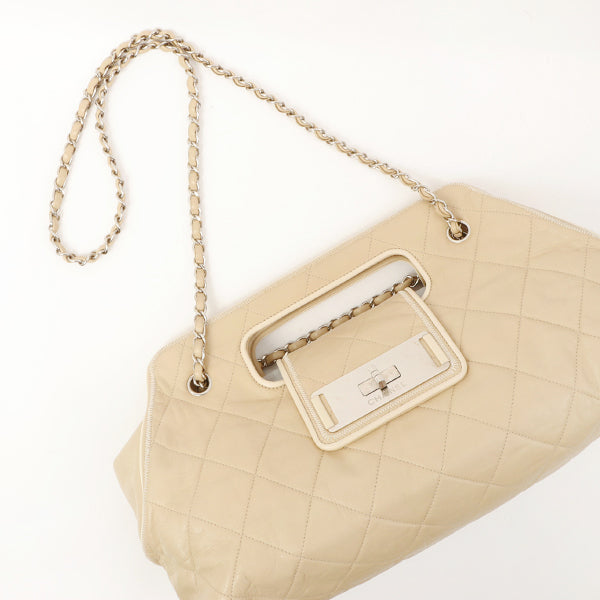 Chanel 2008 Made Wild Stitch 2.55 2 Way Bag Beige